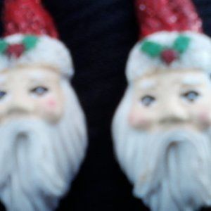 santa claus earrings with a little sparkle